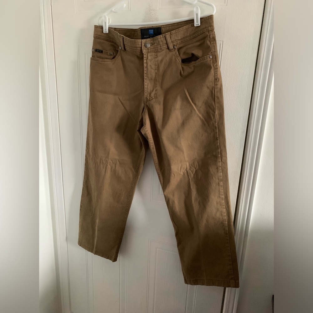 Brax Blue Lab Cesar Brown Pants Size 36W